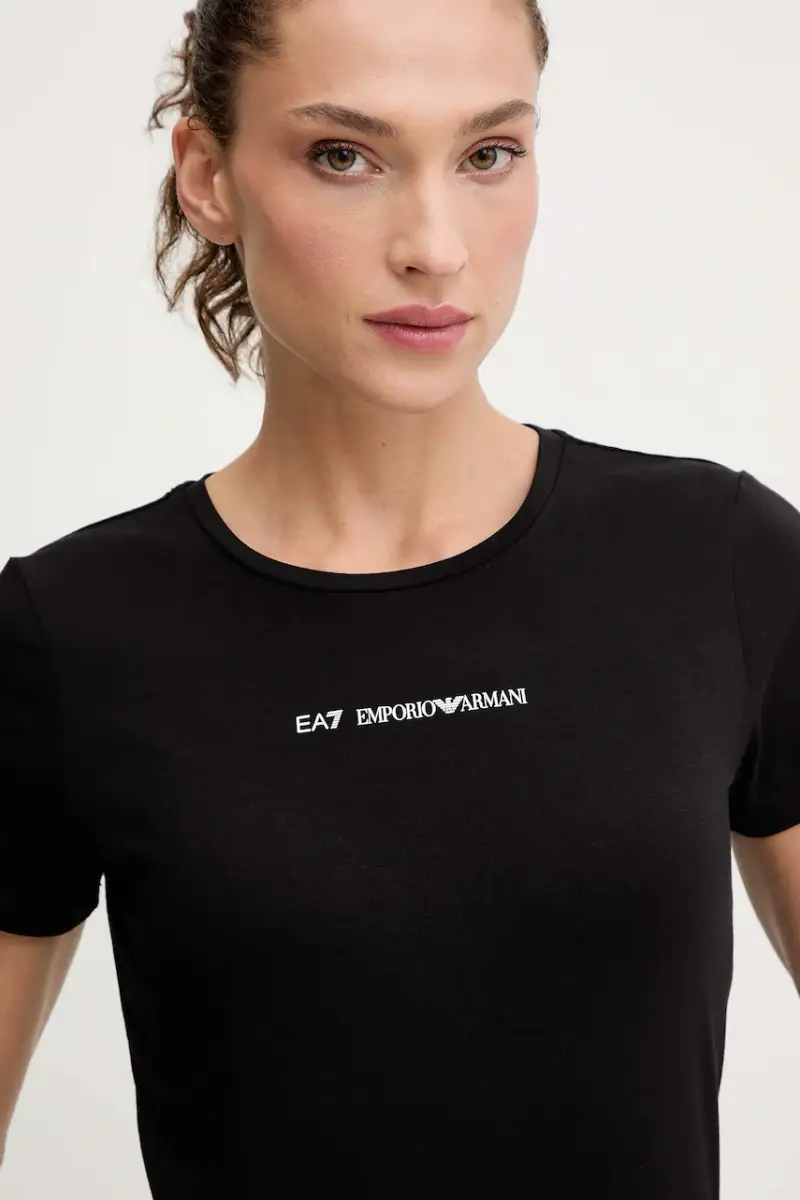 Ea7 Emporio Armani T-shirt Donna Nero 3639309 miniatura 3