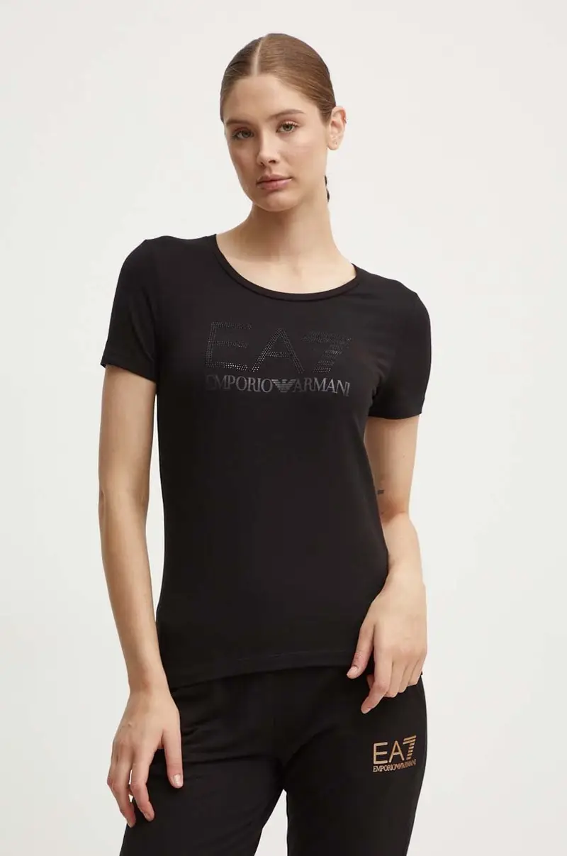 Ea7 Emporio Armani T-shirt Donna Nero 3527556 miniatura 3