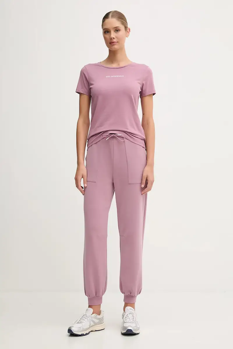 Ea7 Emporio Armani T-shirt Donna Rosa 3662930 miniatura 2