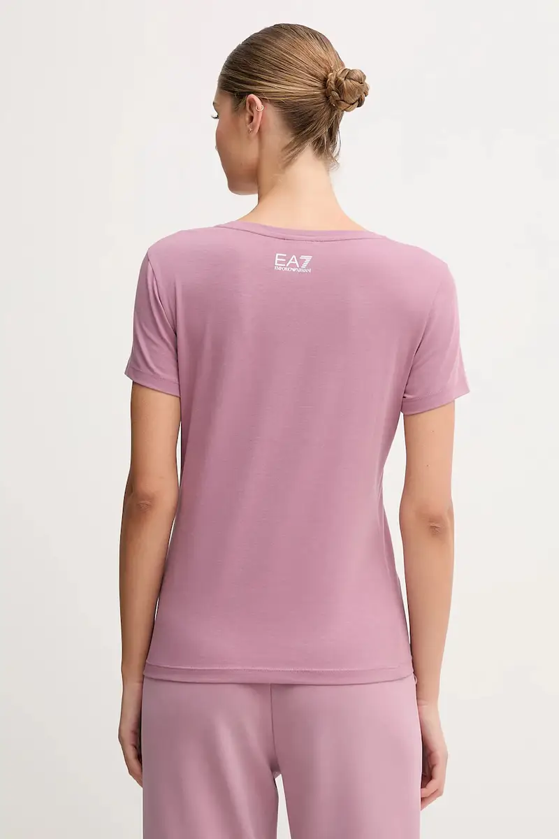 Ea7 Emporio Armani T-shirt Donna Rosa 3662930 miniatura 3