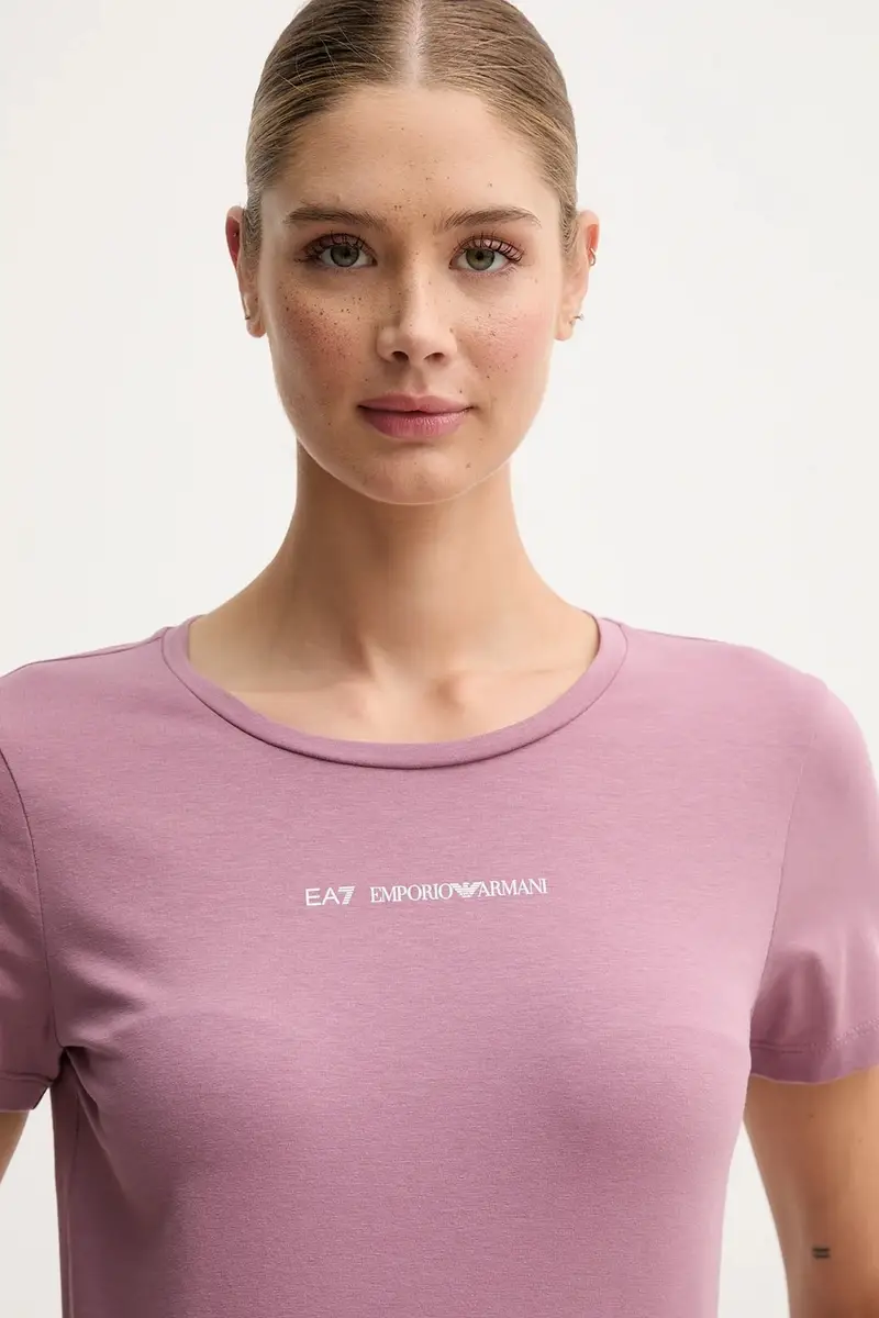Ea7 Emporio Armani T-shirt Donna Rosa 3662930 miniatura 4