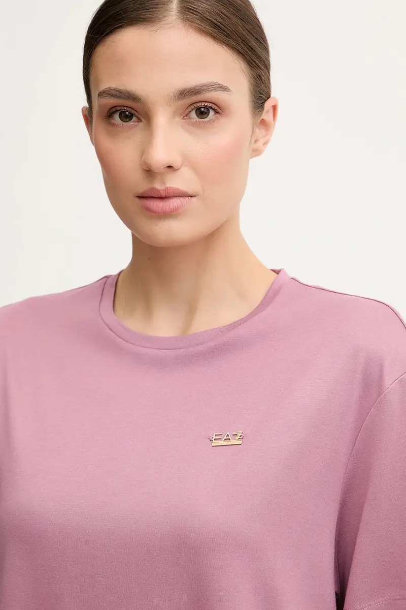 Ea7 Emporio Armani T-shirt Donna Rosa 3662896 miniatura 4