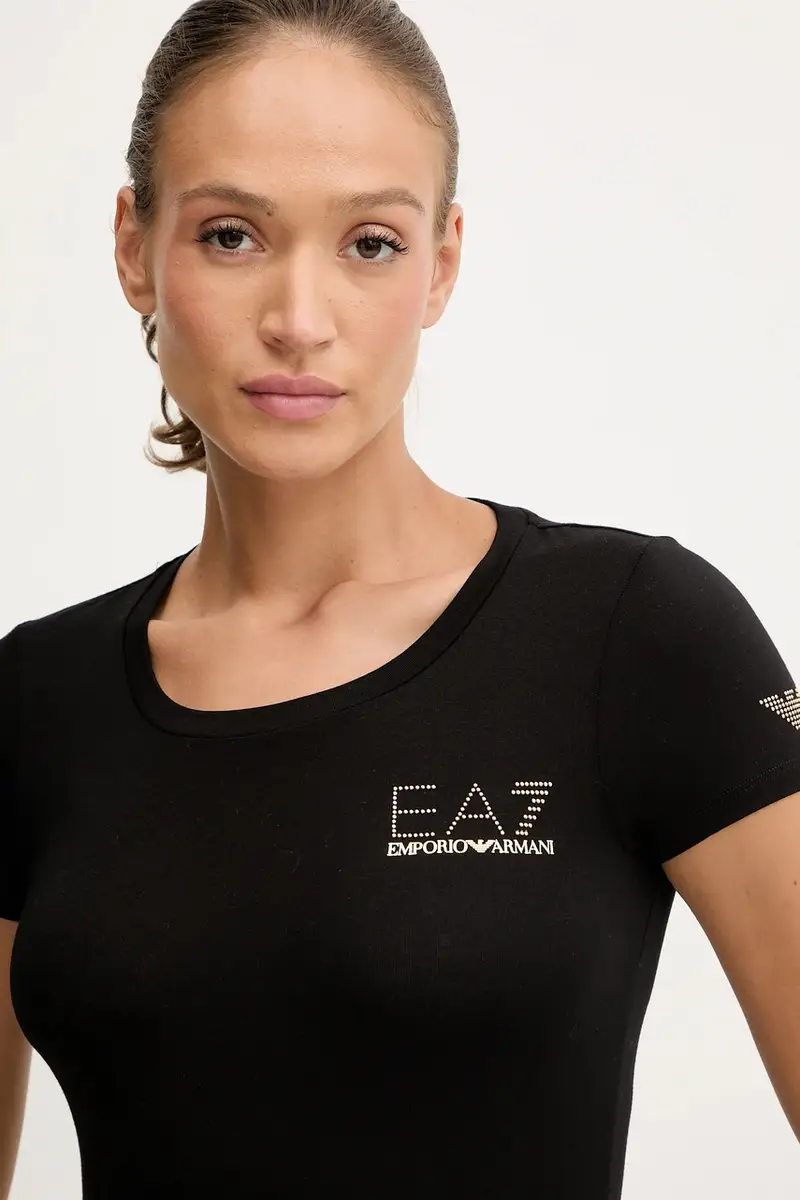 Ea7 Emporio Armani T-shirt Donna Nero 3426540 miniatura 4