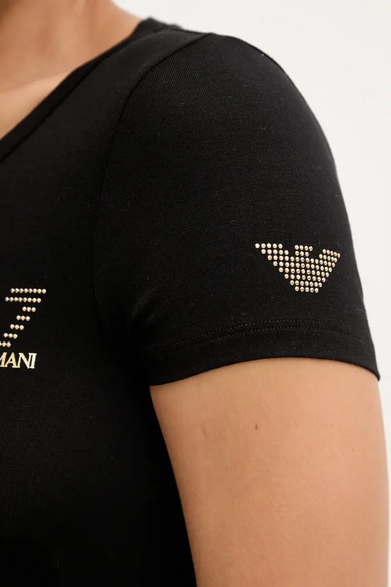 Ea7 Emporio Armani T-shirt Donna Nero 3426540 miniatura 5