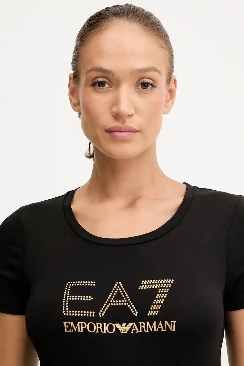 Ea7 Emporio Armani T-shirt Donna Nero 3623622 miniatura 3