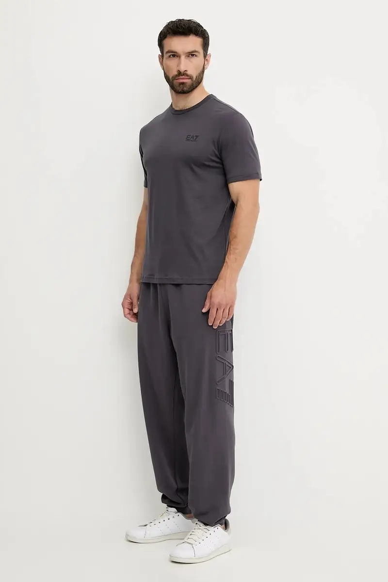 t-shirt in cotone colore grigio AF10375.7M000567 miniatura 2