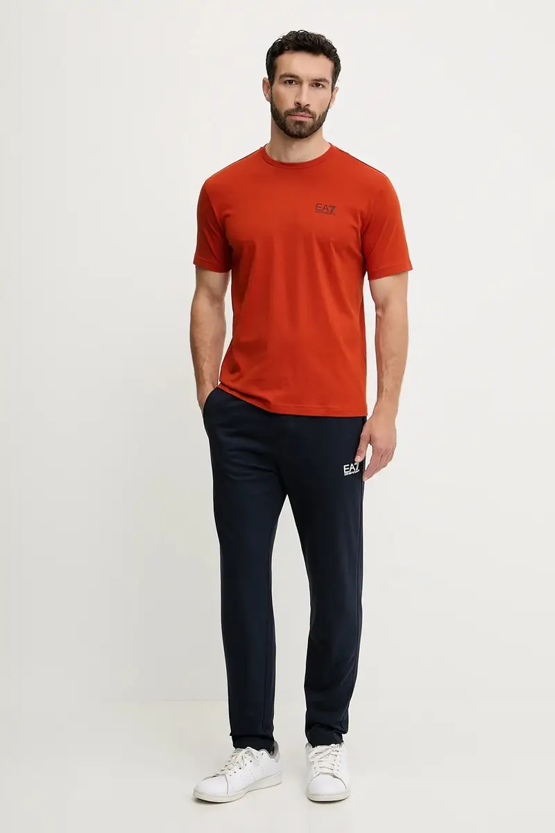 t-shirt in cotone colore grigio AF10375.7M000567 Arancione miniatura 2