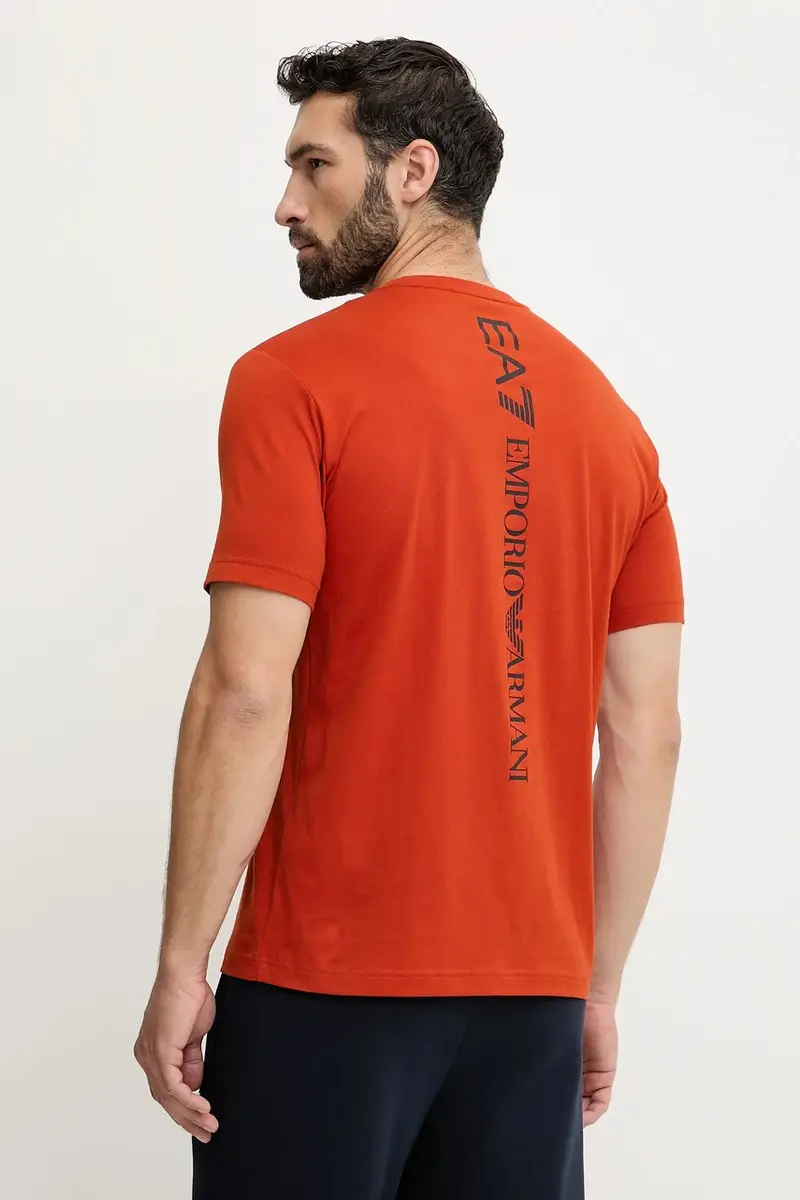 t-shirt in cotone colore grigio AF10375.7M000567 Arancione miniatura 3