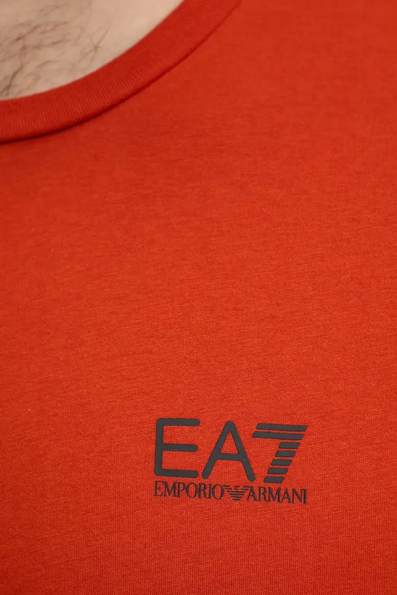 t-shirt in cotone colore grigio AF10375.7M000567 Arancione miniatura 5