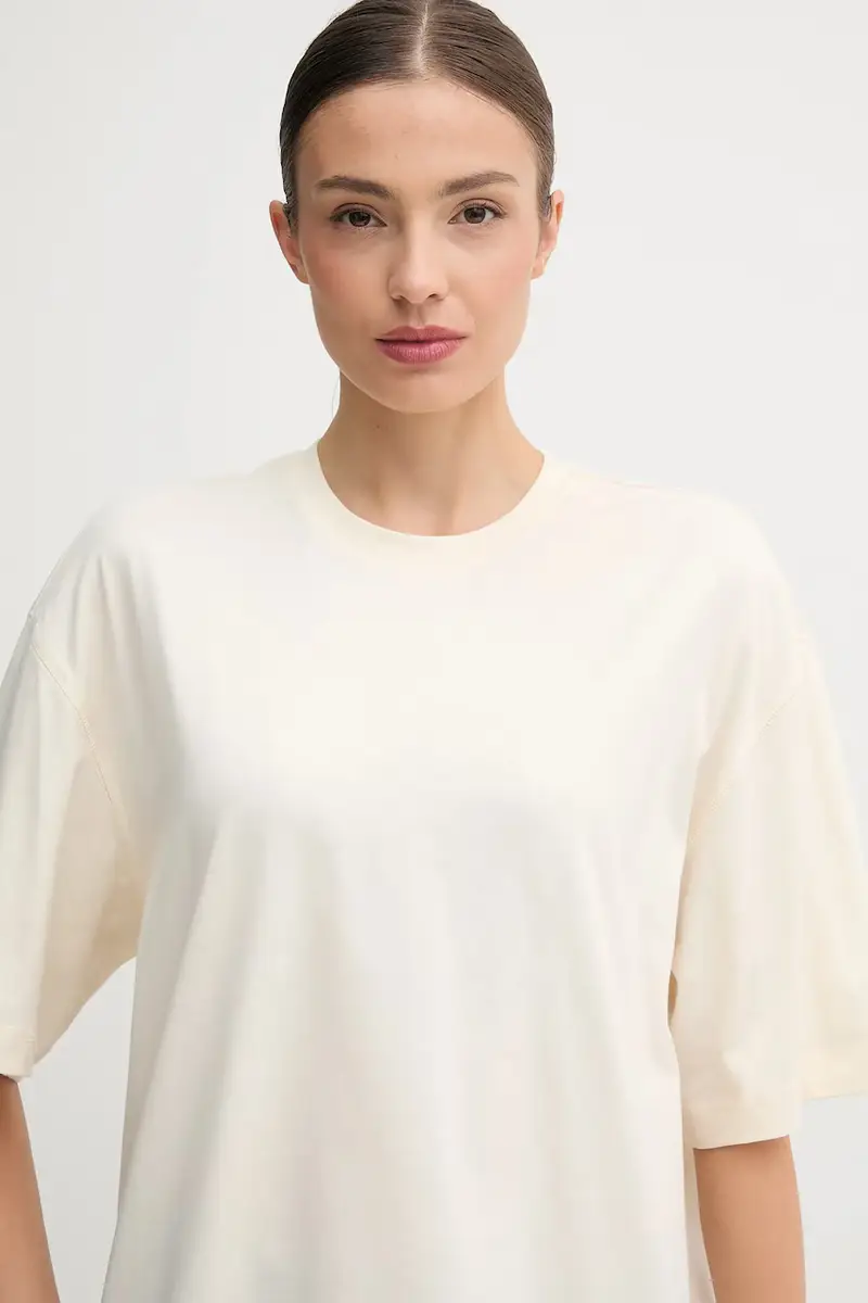 Ea7 Emporio Armani T-shirt Donna Beige 3572686 miniatura 4