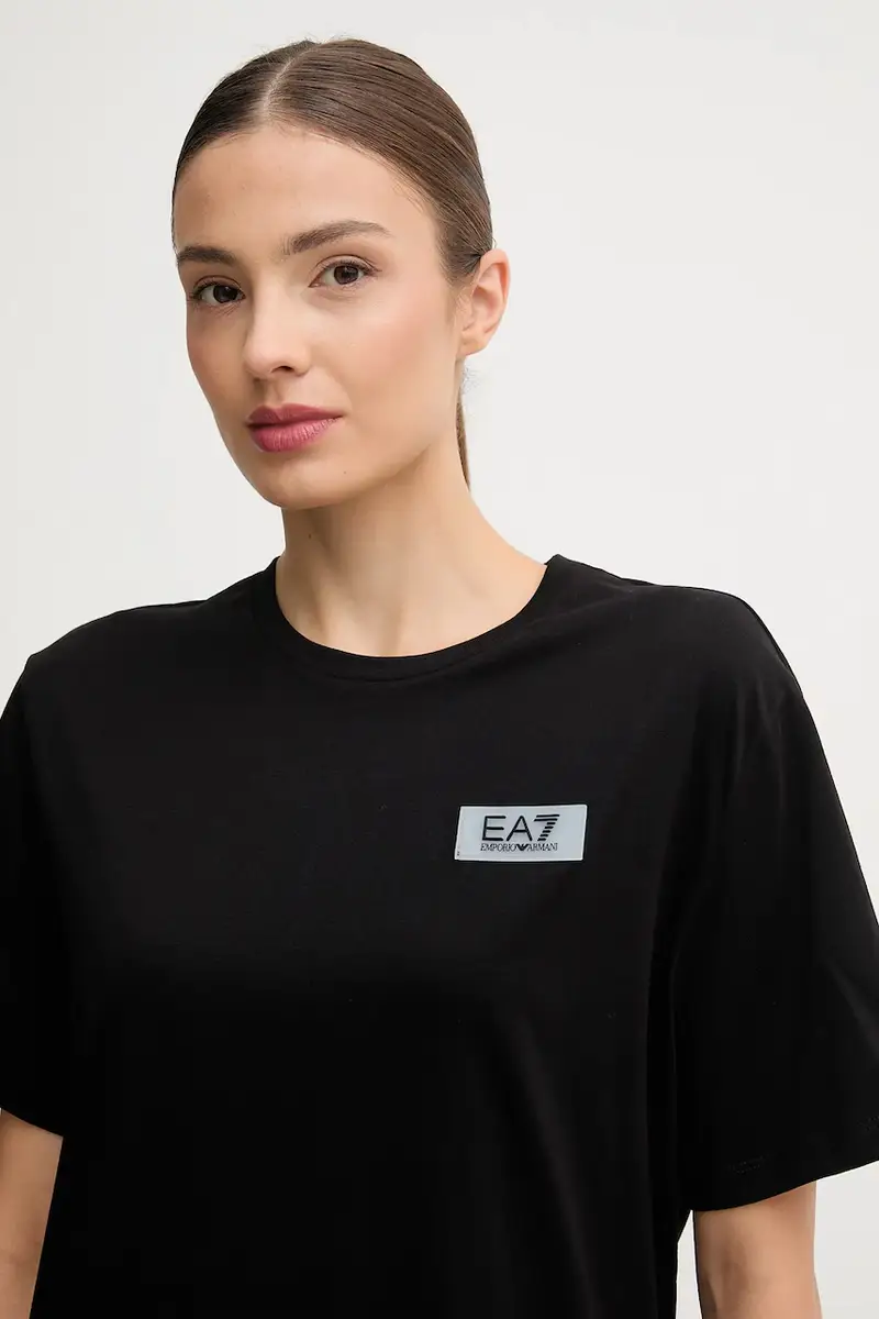 Ea7 Emporio Armani T-shirt Donna Nero 3641441 miniatura 4