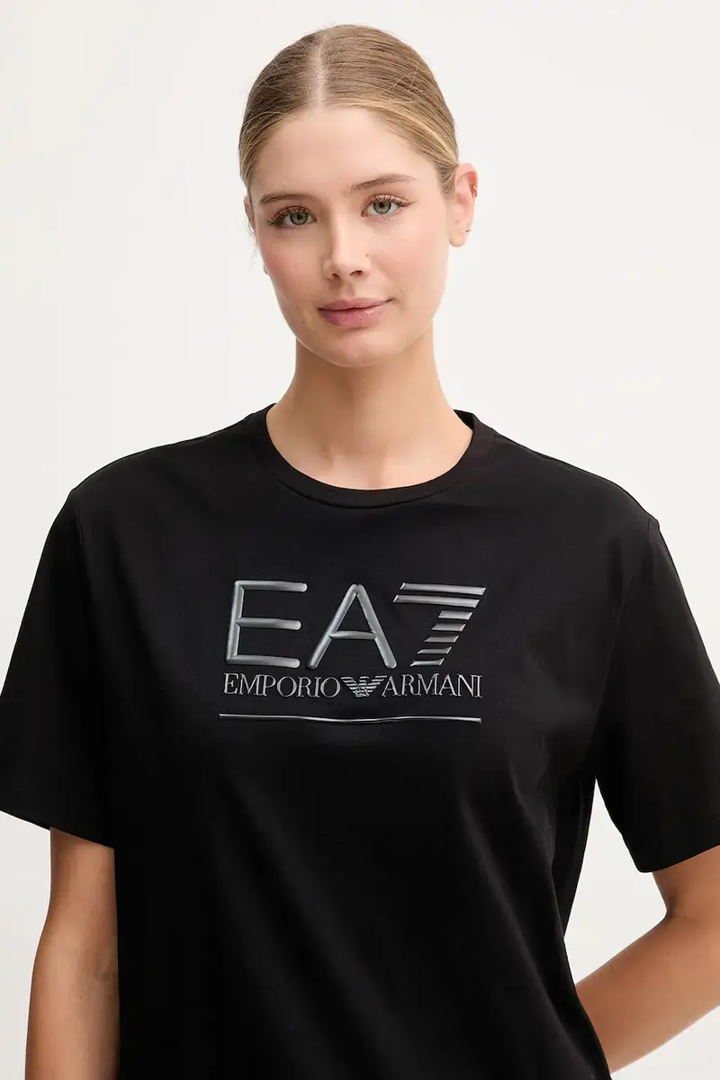 Ea7 Emporio Armani T-shirt Donna Nero 3638496 miniatura 4