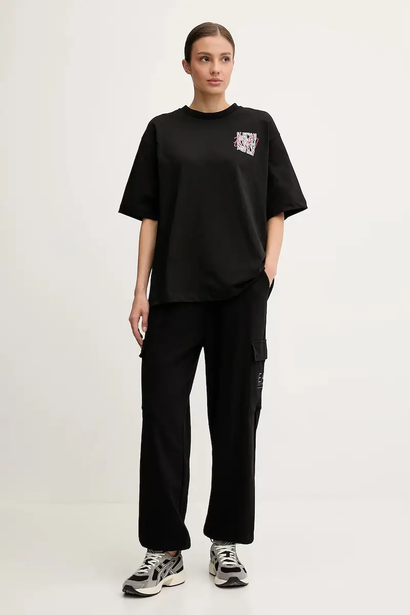 Ea7 Emporio Armani T-shirt Donna Nero 3638581 miniatura 2