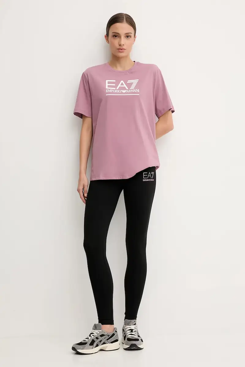 Ea7 Emporio Armani T-shirt Donna Rosa 3662897 miniatura 2