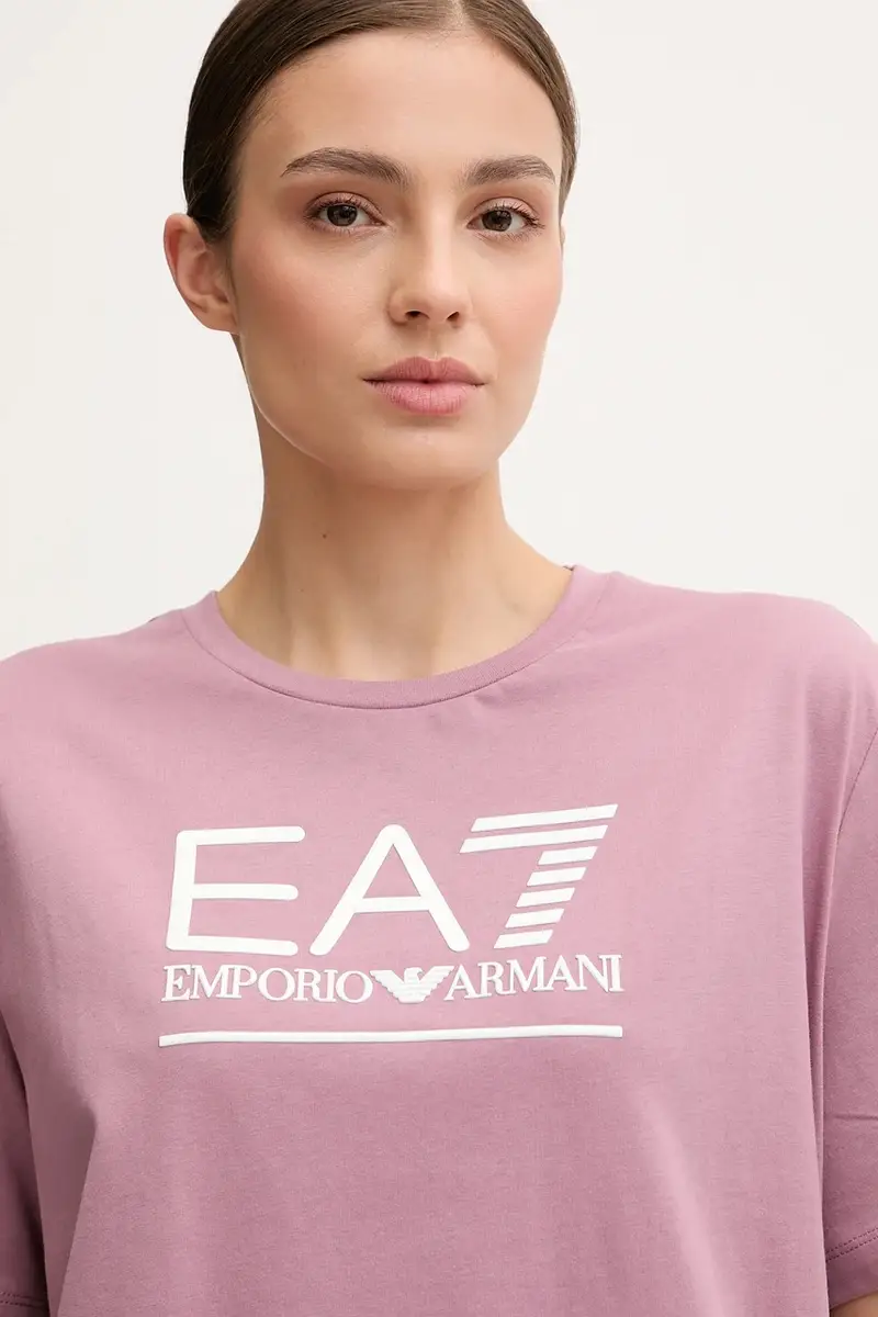 Ea7 Emporio Armani T-shirt Donna Rosa 3662897 miniatura 4