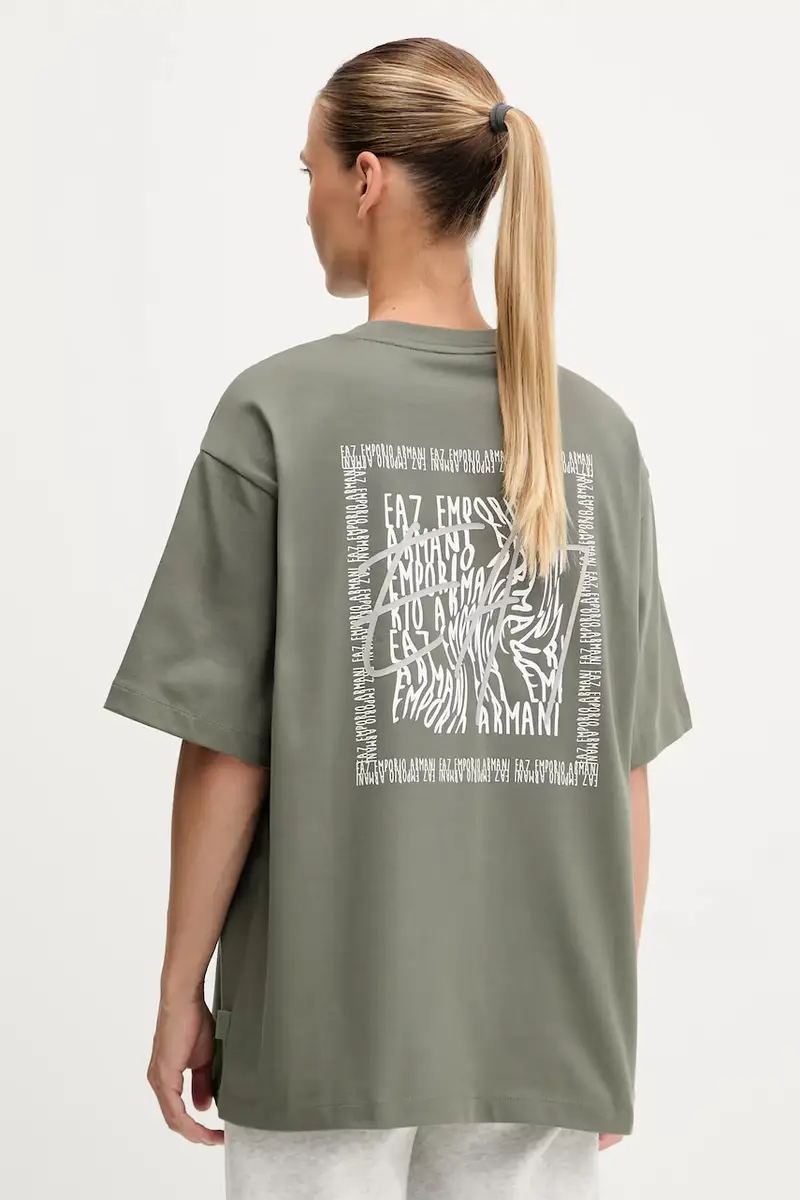 Ea7 Emporio Armani T-shirt Donna Verde 3669219 miniatura 3
