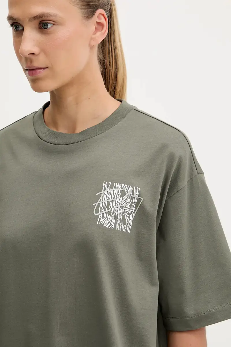 Ea7 Emporio Armani T-shirt Donna Verde 3669219 miniatura 4