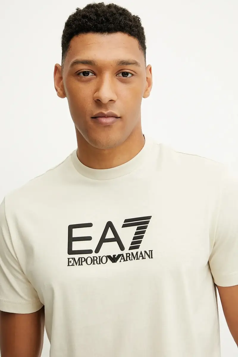 Ea7 Emporio Armani T-shirt Uomo Beige 3569757 miniatura 4