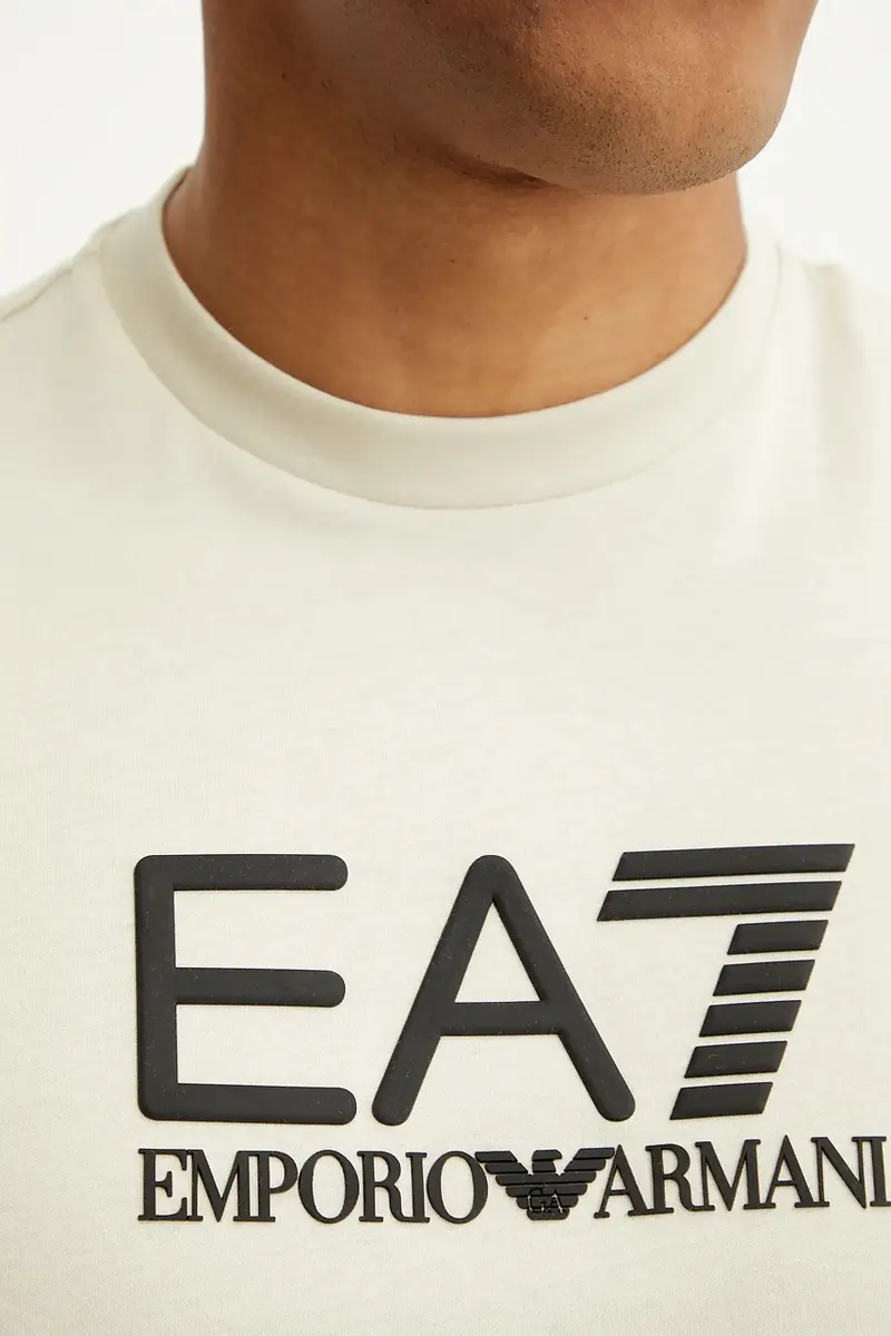 Ea7 Emporio Armani T-shirt Uomo Beige 3569757 miniatura 5