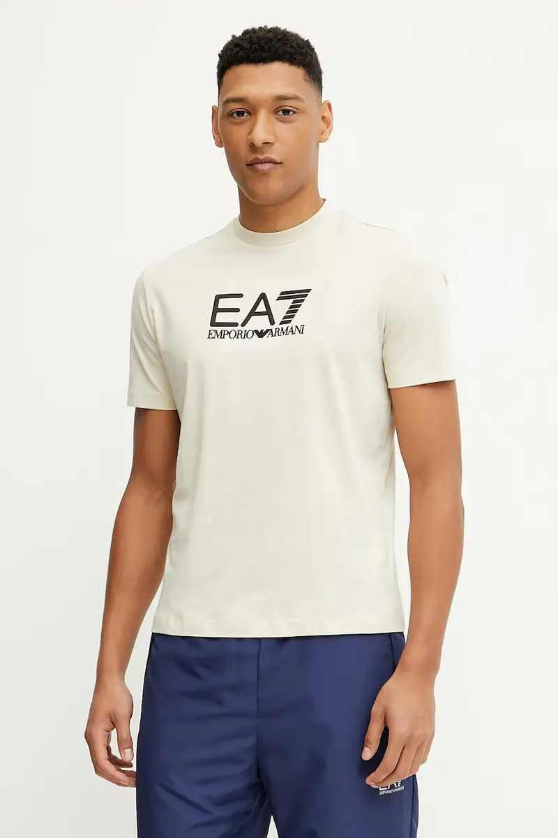 Ea7 Emporio Armani T-shirt Uomo Beige 3569757