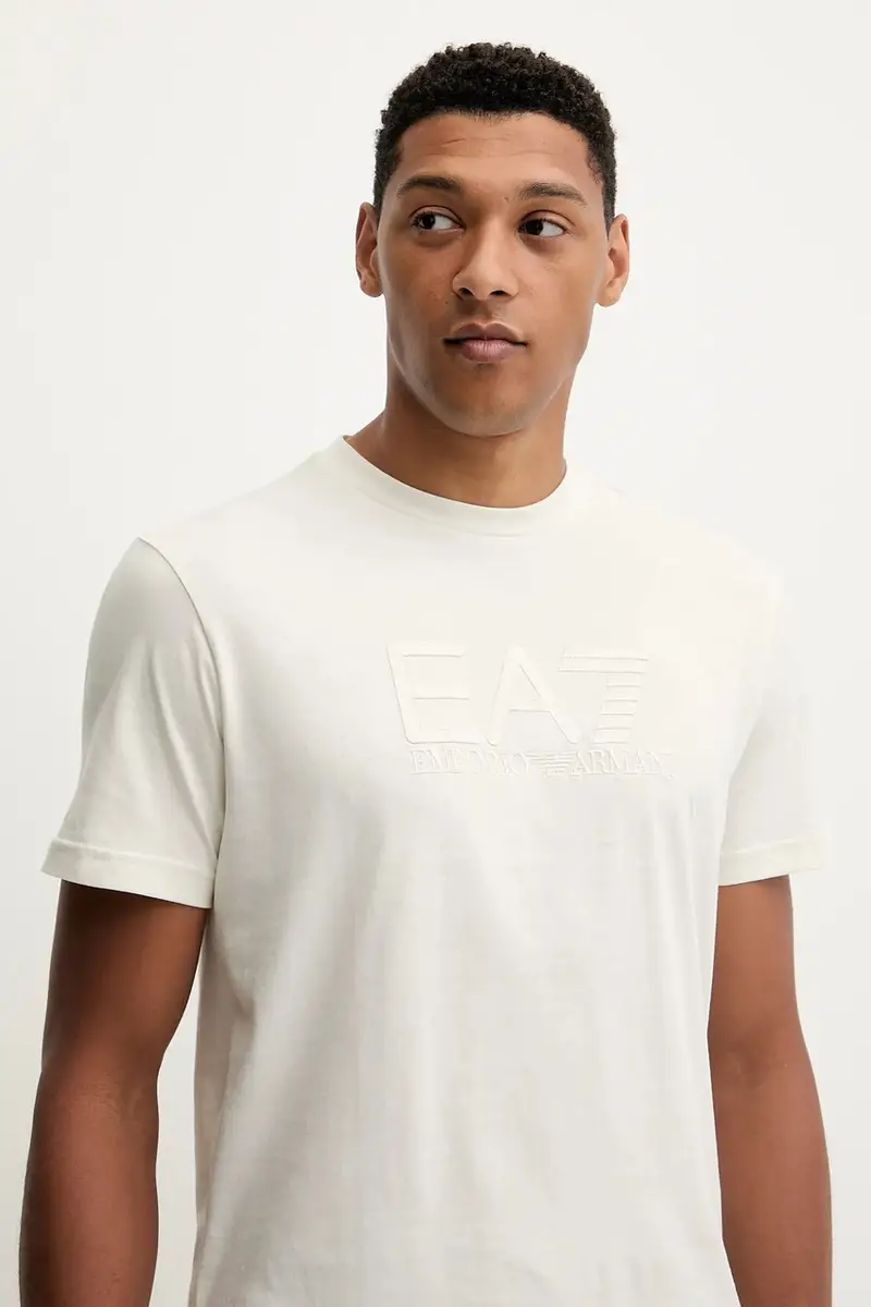 Ea7 Emporio Armani T-shirt Uomo Beige 3572274 miniatura 4