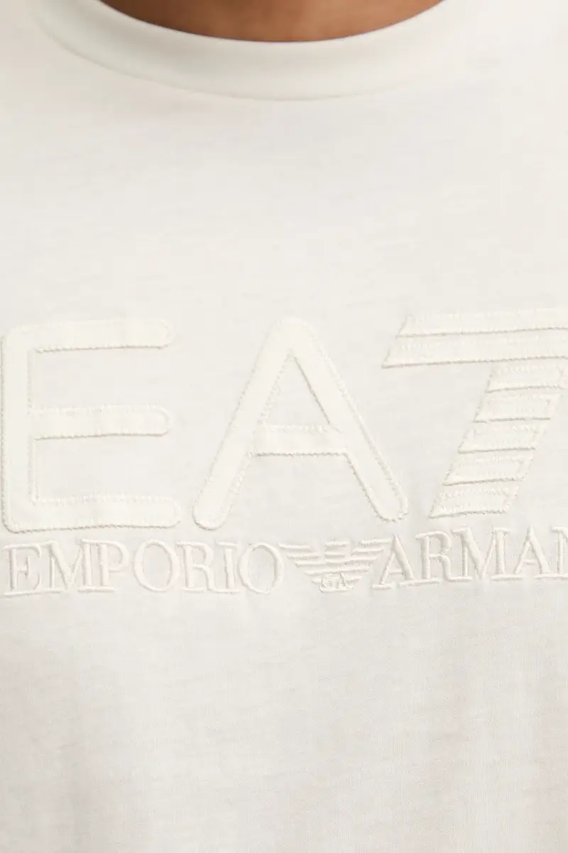 Ea7 Emporio Armani T-shirt Uomo Beige 3572274 miniatura 5
