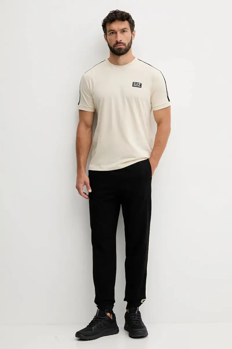 Ea7 Emporio Armani T-shirt Uomo Beige 3574227 miniatura 2