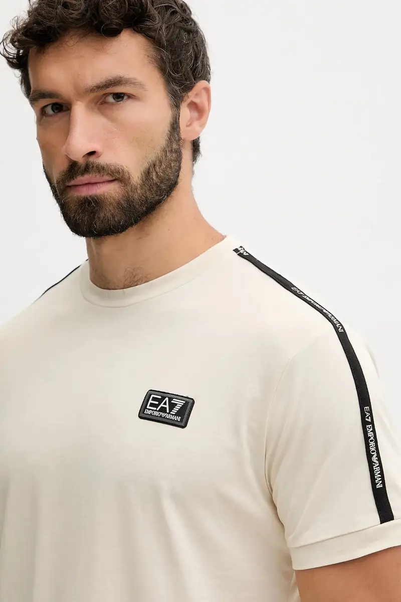 Ea7 Emporio Armani T-shirt Uomo Beige 3574227 miniatura 4