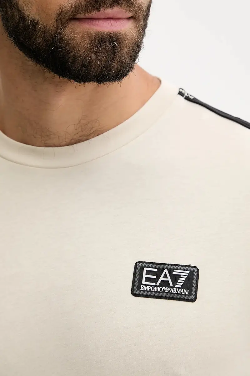 Ea7 Emporio Armani T-shirt Uomo Beige 3574227 miniatura 5