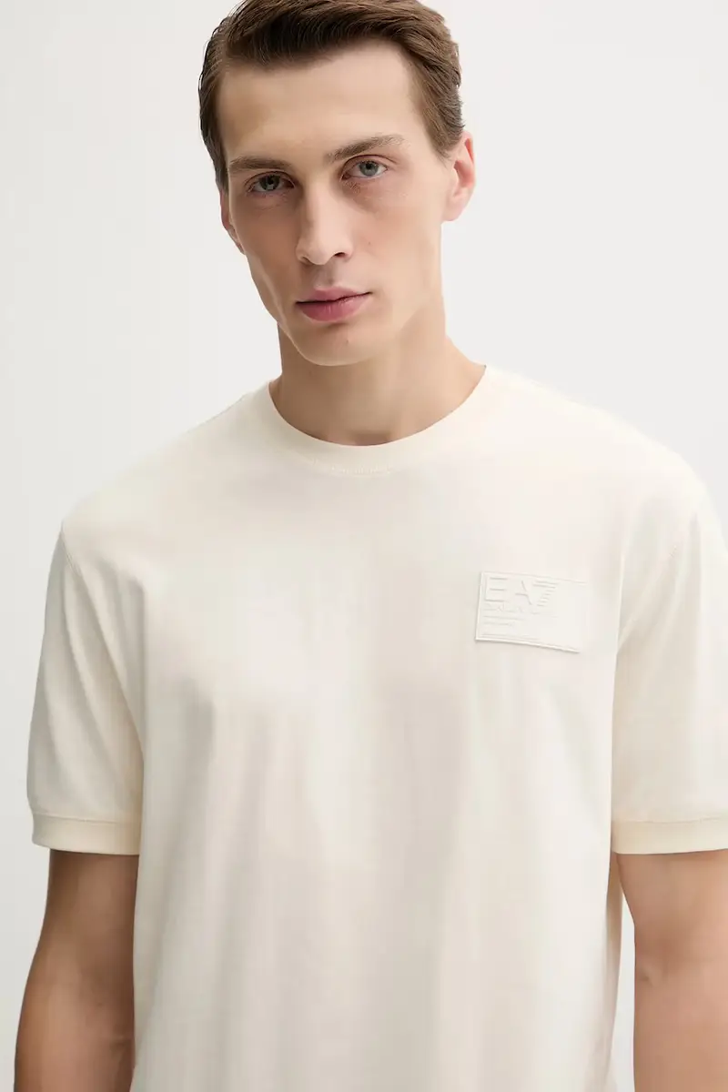 Ea7 Emporio Armani T-shirt Uomo Beige 3572661 miniatura 4