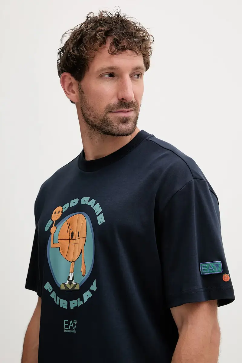 Ea7 Emporio Armani T-shirt Uomo Blu 3580904 miniatura 4