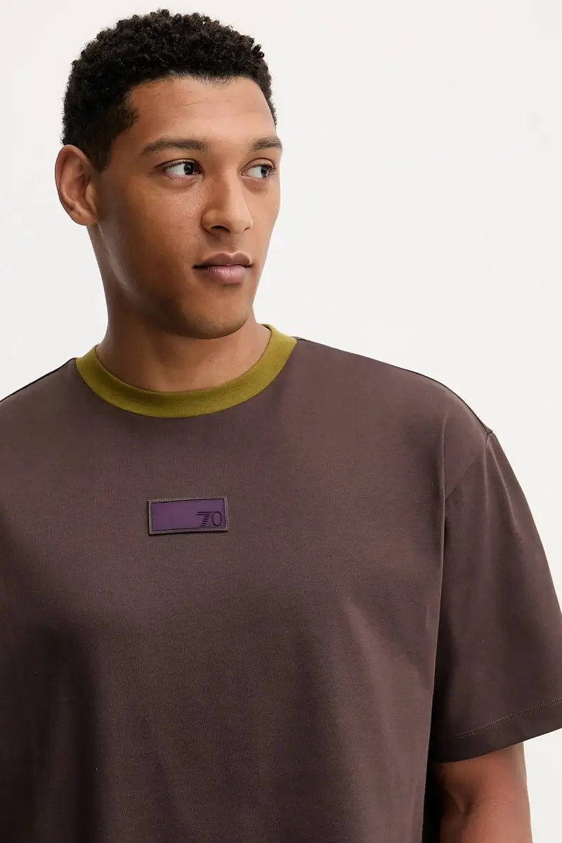 Ea7 Emporio Armani T-shirt Uomo Marrone 3618632 miniatura 4