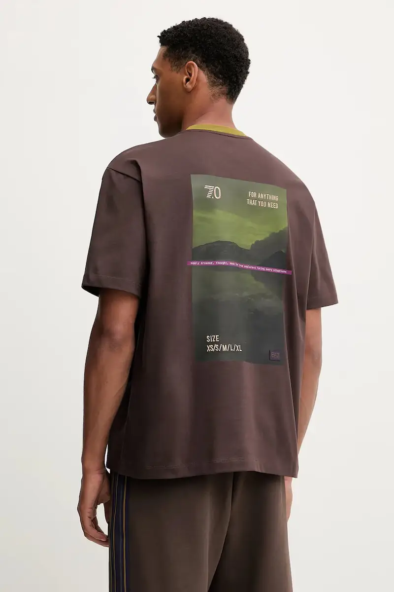 Ea7 Emporio Armani T-shirt Uomo Marrone 3618632