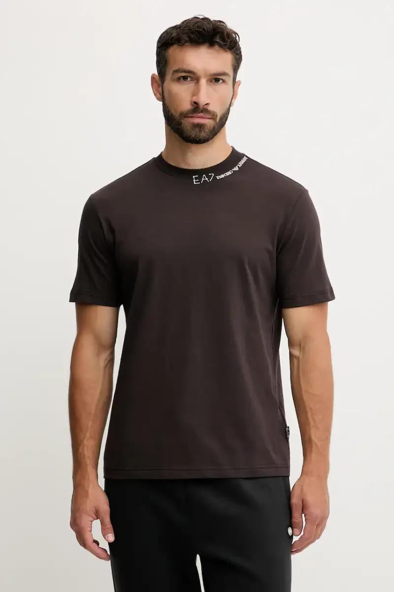 Ea7 Emporio Armani T-shirt Uomo Marrone 3618653