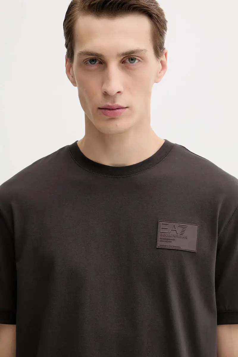 Ea7 Emporio Armani T-shirt Uomo Marrone 3618827 miniatura 4
