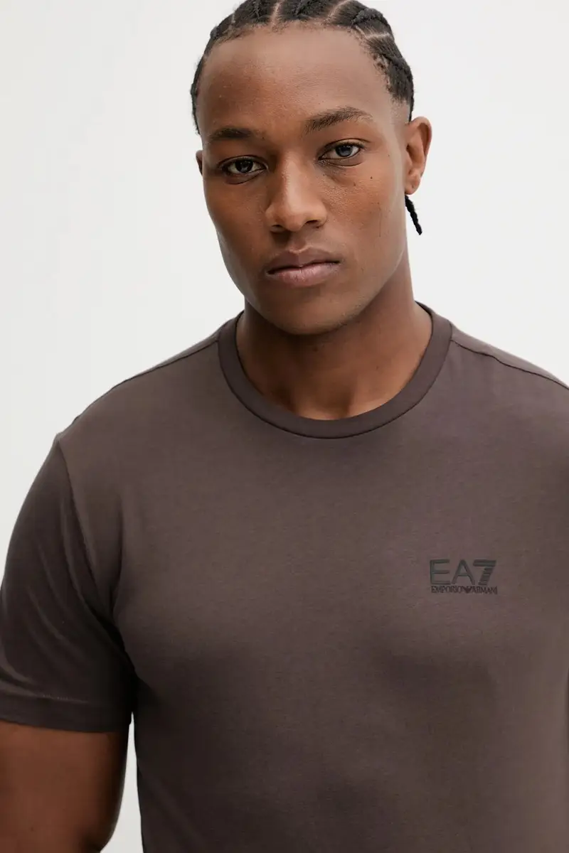 Ea7 Emporio Armani T-shirt Uomo Marrone 3618639 miniatura 4