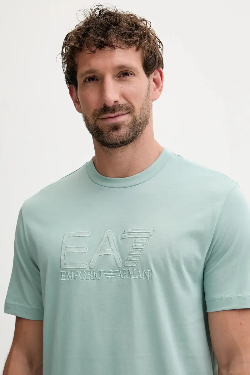 Ea7 Emporio Armani T-shirt Uomo Turchese 3667737 miniatura 4