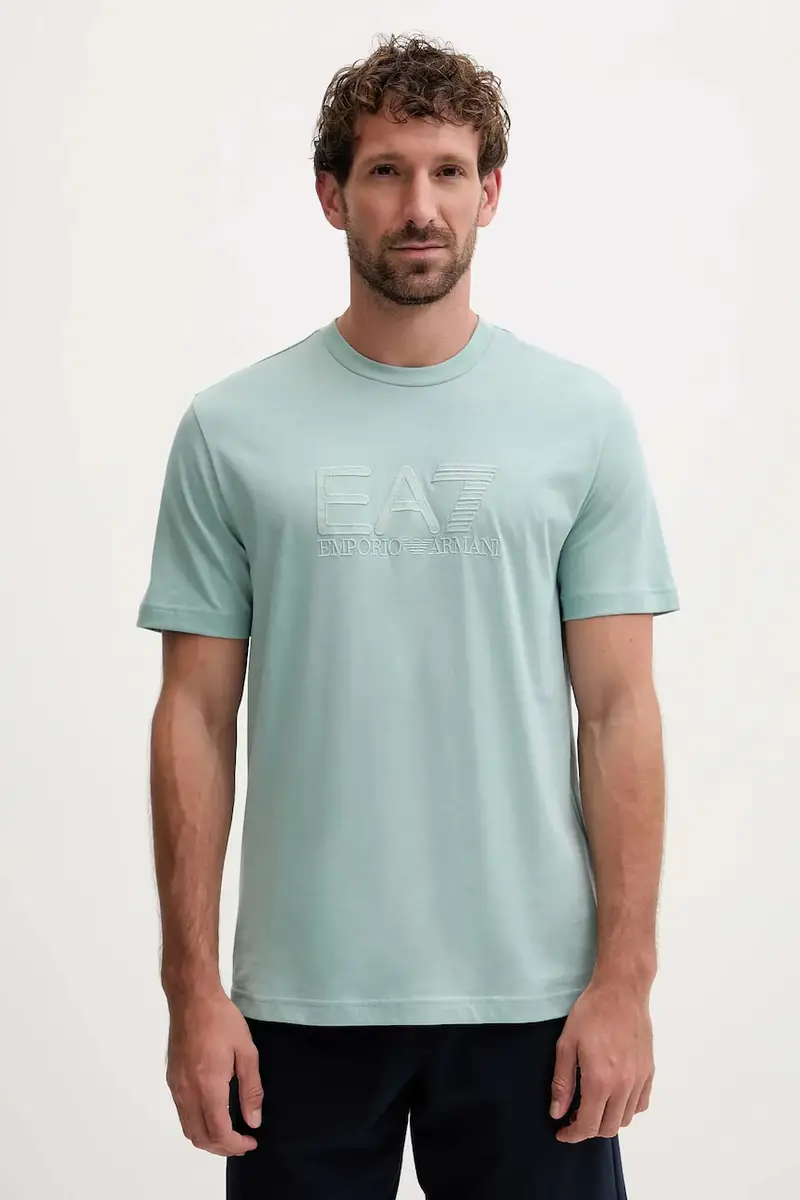 Ea7 Emporio Armani T-shirt Uomo Turchese 3667737