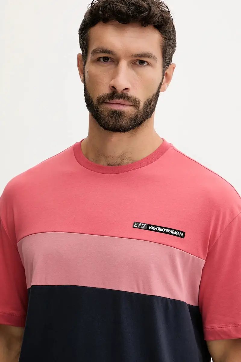 Ea7 Emporio Armani T-shirt Uomo Rosa 3663124 miniatura 4