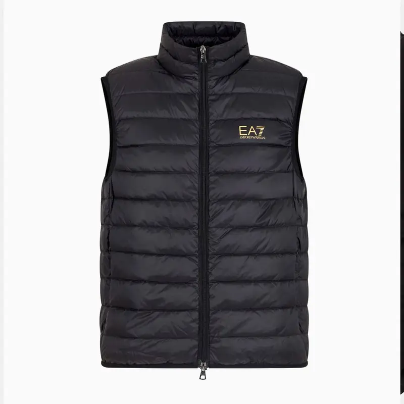 Gilet Sportivo Piuma Nero Oro Uomo L
