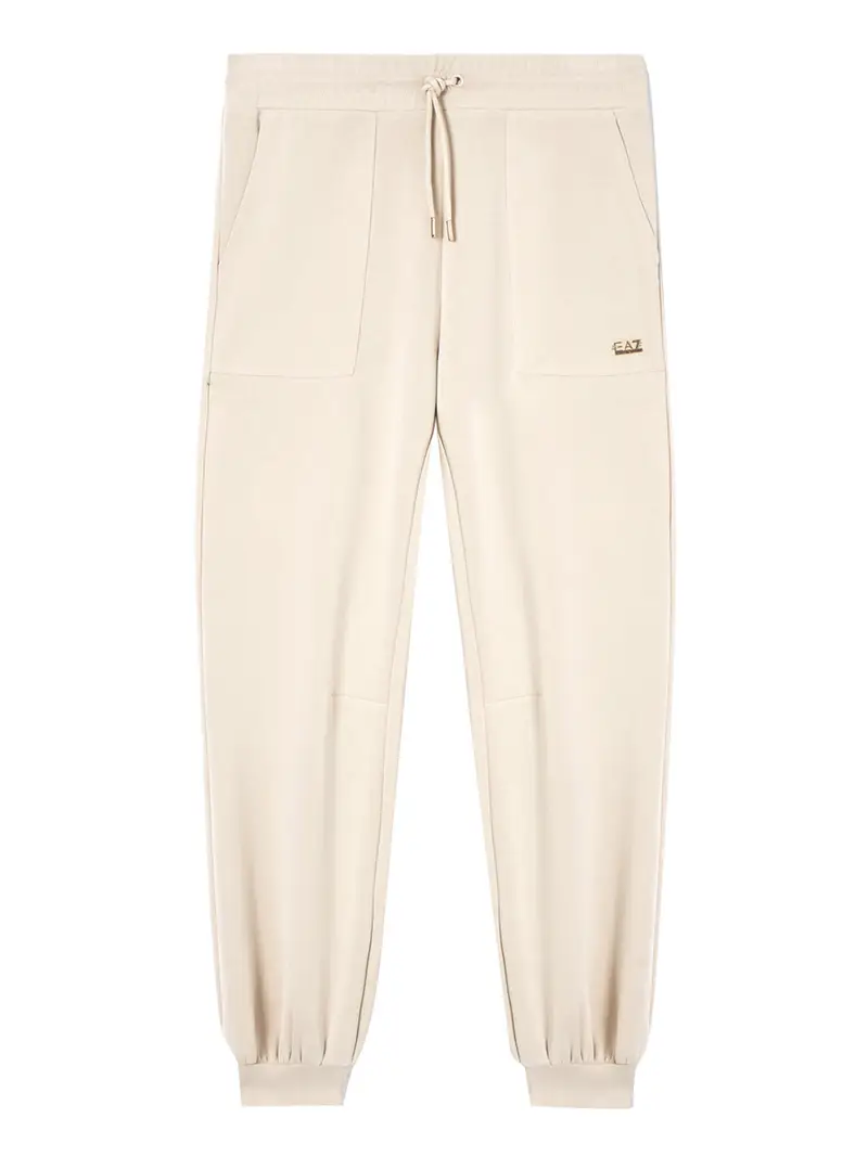 pantalone tuta ea7 da donna - avorio