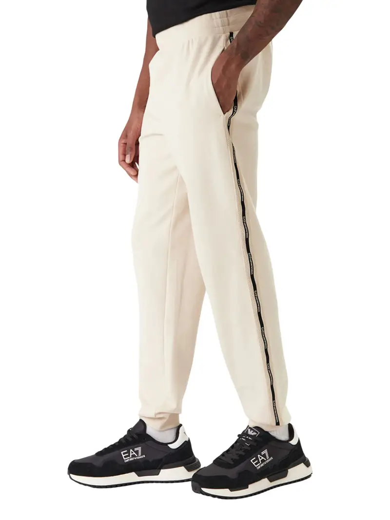 pantalone tuta ea7 da uomo - avorio