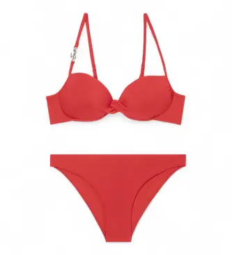 per donna 7W000291_AF20663 Costume da bagno bikini rosso per sport acquatici (L), Casual, Beachwear, Poliamide