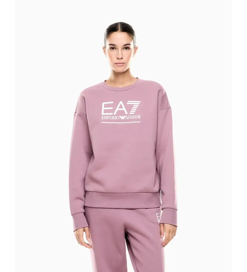 per donna. 7W000421_AF10377 Felpa con maxi logo Pink Visibility (XXS), Casual, Rosa, Cotone