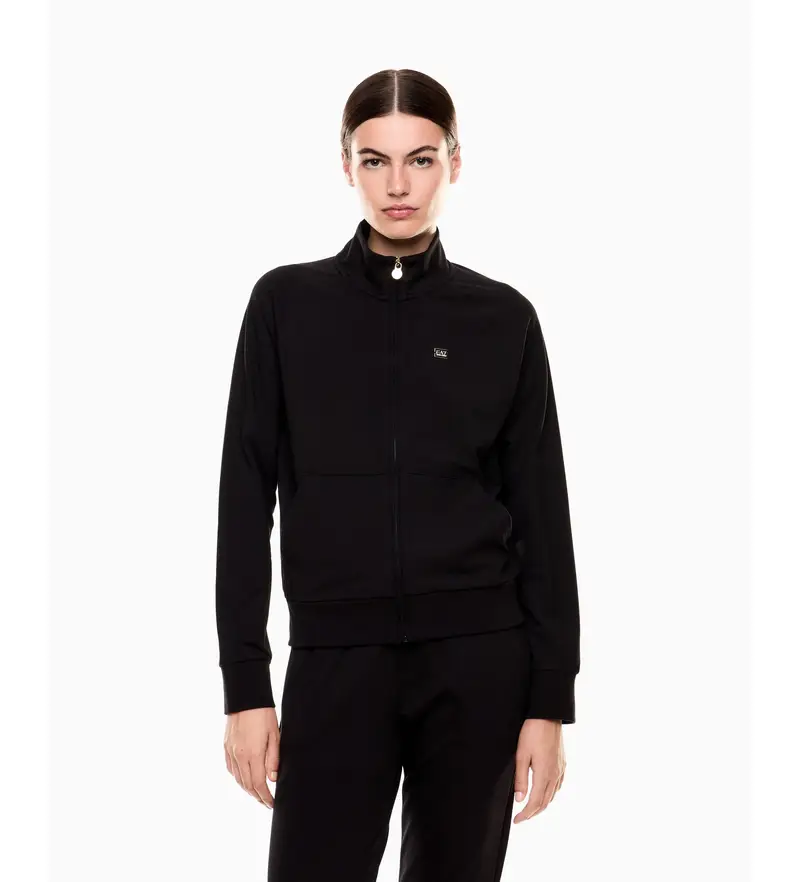 per donna. 7W000457_AF13135 Felpa nera Core Lady (XXL), Nero, Casual, Cotone