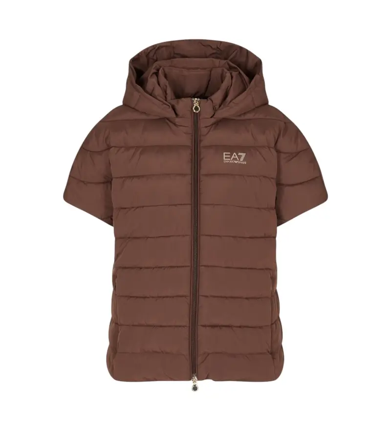 per donna 7W000477_AF12476 Giacca leggera marrone (S), Casual, Poliestere, Manica corta