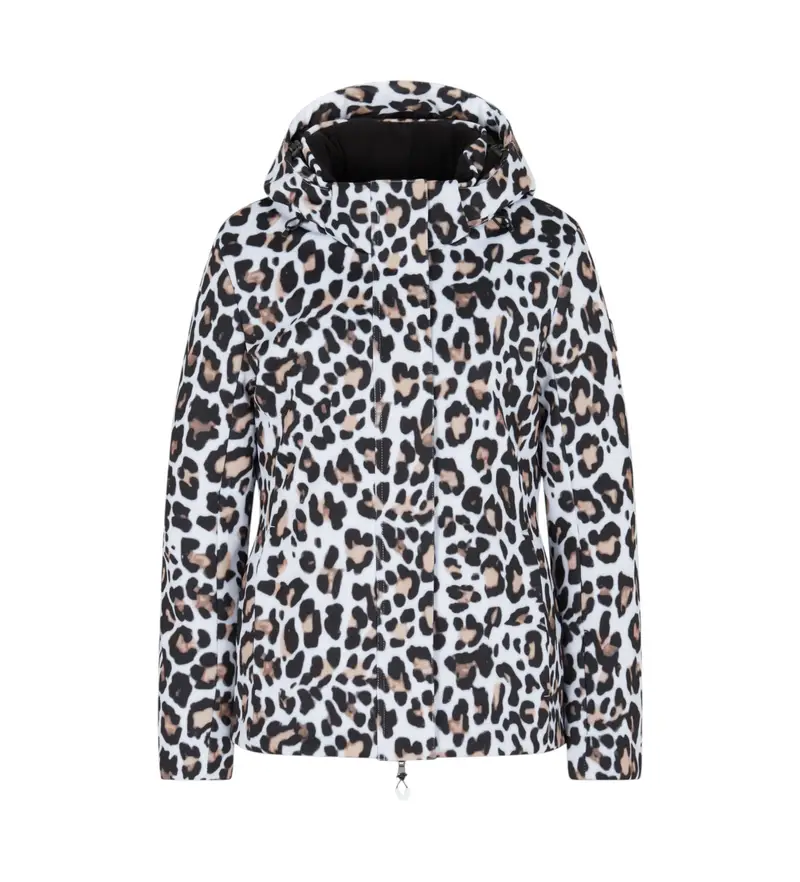 per donna 7W000503_AF13891 Giacca da sci Kitzbuhel Softshell Fancy White (XS), Bianco, Casual, Animal Print, Poliamide