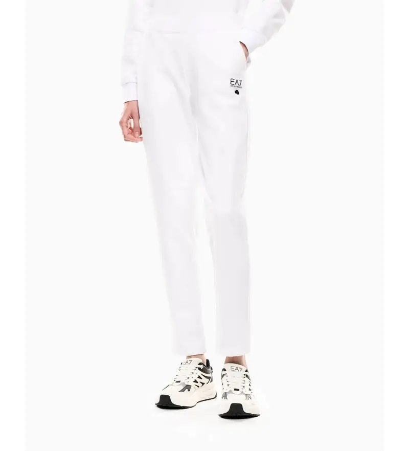 per donna 7W000543_AF16442 Pantaloni bianchi della serie Logo (XXS), Bianco, Casual, Cotone