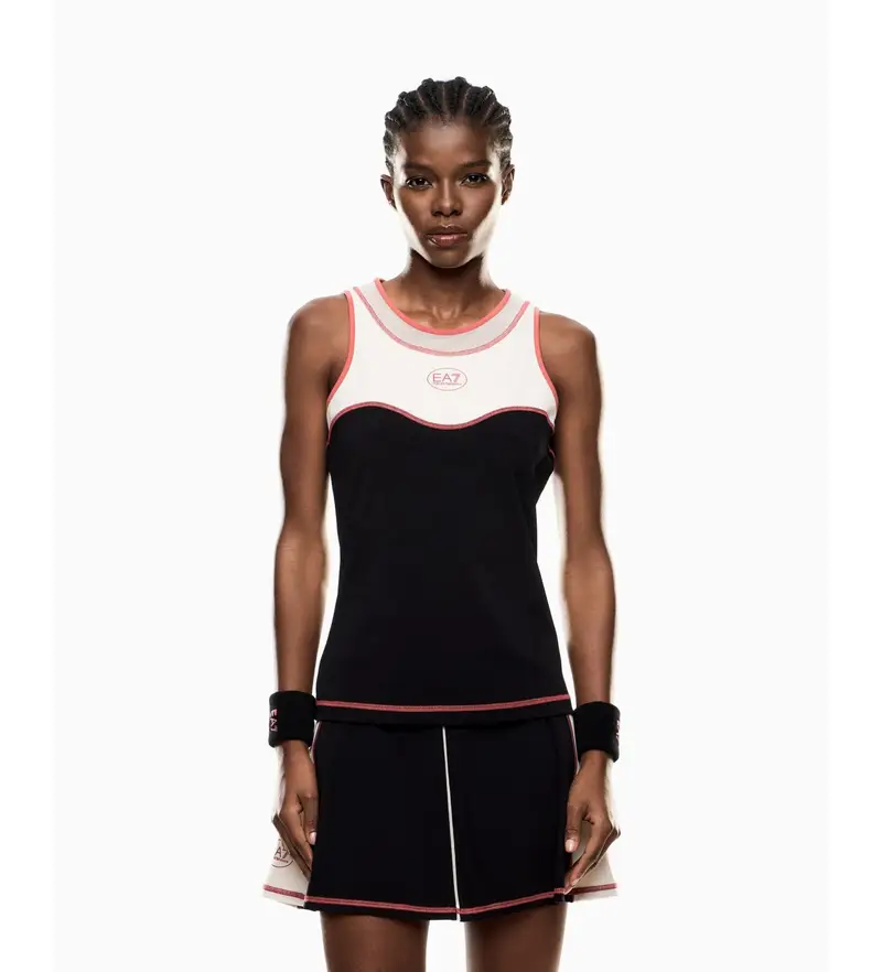 per donna. 7W000556_AF19155 Maglietta nera Tennis Pro Freestyle (L), Nero, Sportivo, Multisport, Poliamide, Senza maniche / cinghie