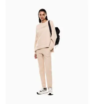 per donna 7W000670_AF13151 Set beige della serie Logo (S), Casual, Cotone, Manica lunga